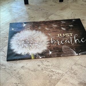 Dandelion Wall Art with Inspirational Text